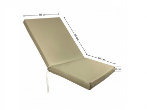 Στρώμα καρέκλας 6cm δερματίνη - γκρι ελεφαντί