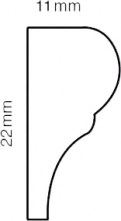 Διακοσμητικό προφίλ-καδρόνι 11x22mm