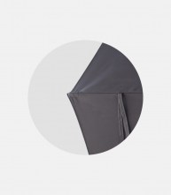 Πάνινη ομπρέλα βαρέως τύπου μαύρη