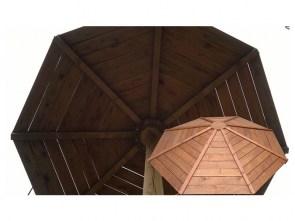 Ομπρέλα οκτάγωνη εξολοκλήρου από ξύλο