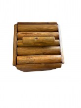 Κάδος απορριμμάτων με μισό ξύλα και καπάκι μικρός